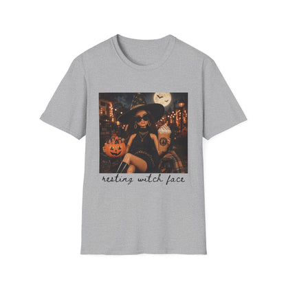 Halloween Witch Tee — 'Resting Witch Face' Graphic T-Shirt