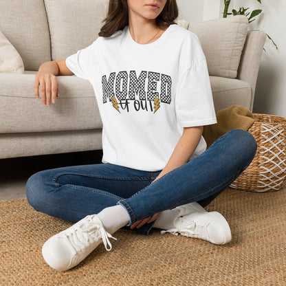 Mom-ed Out T-Shirt — Funny Exhausted Mom Shirt with Lightning Bolts