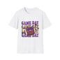 Game Day Football T‑Shirt — Leopard Print & Purple Bow Design