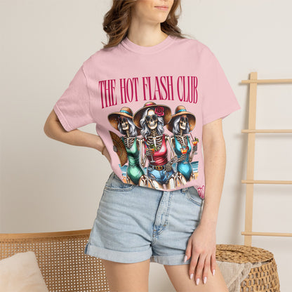 The Hot Flash Club T-Shirt — 'Where Them Fans At?' Funny Menopause Graphic Tee