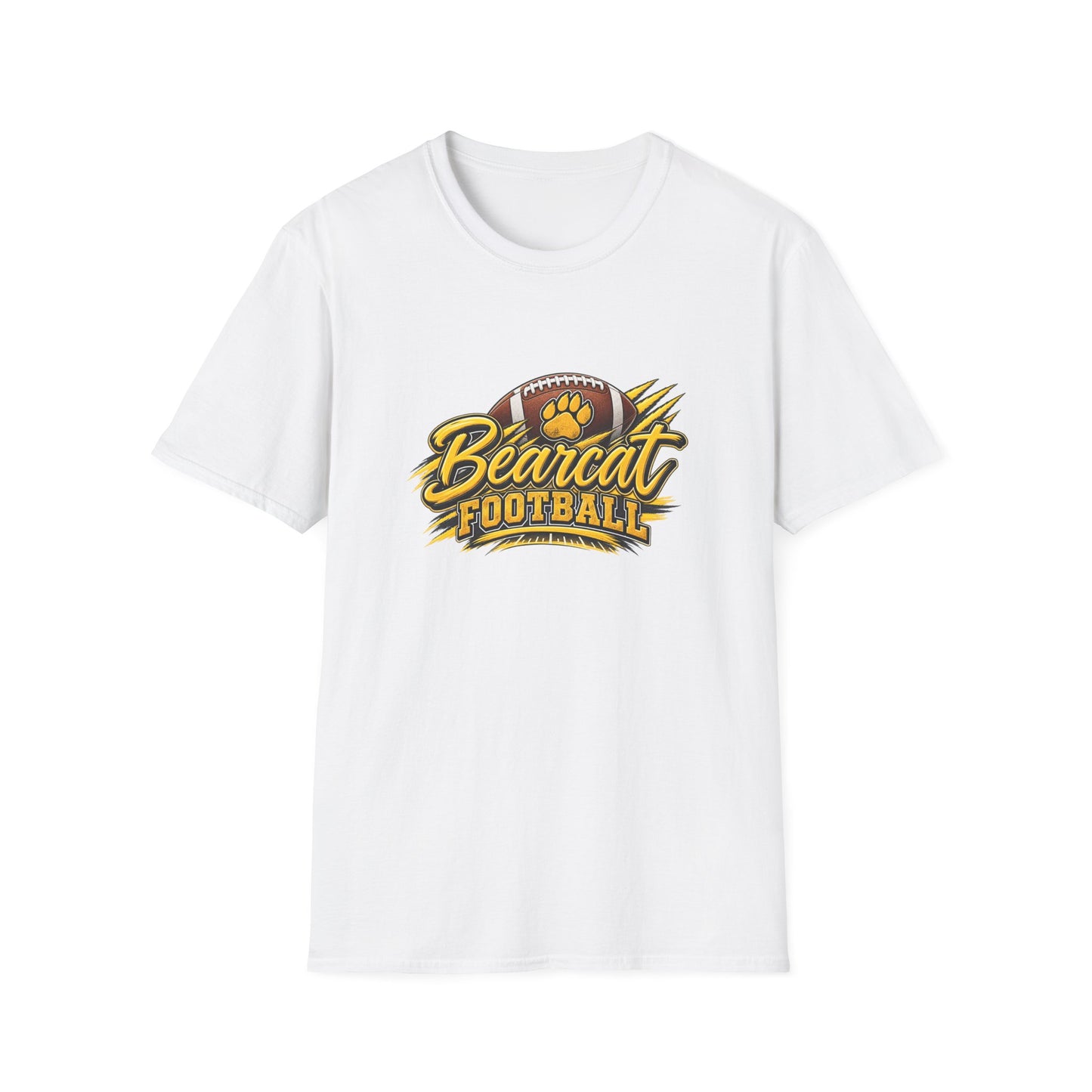 Bearcat Football T‑Shirt — Vintage Paw & Football Team Tee