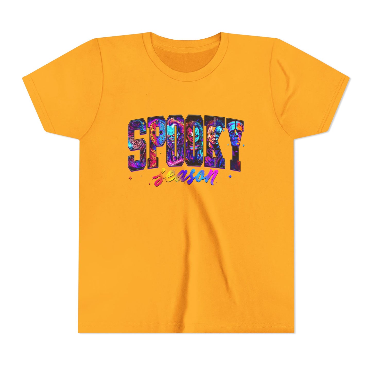 Youth Tee — "Spooky Season" Colorful Halloween Graphic Shirt