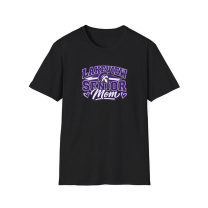 Lakeview Senior Mom T-Shirt — Purple School Spirit Mom Tee