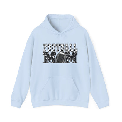 Football Mom Hoodie - Vintage Grunge Football Graphic