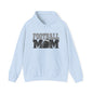 Football Mom Hoodie - Vintage Grunge Football Graphic