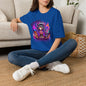 T-Shirt — "Pretty Good At" Colorful Glam Girl Skull Graphic Tee