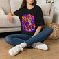 Cute Neon Leopard Cub T-Shirt — Colorful Watercolor Animal Graphic Tee