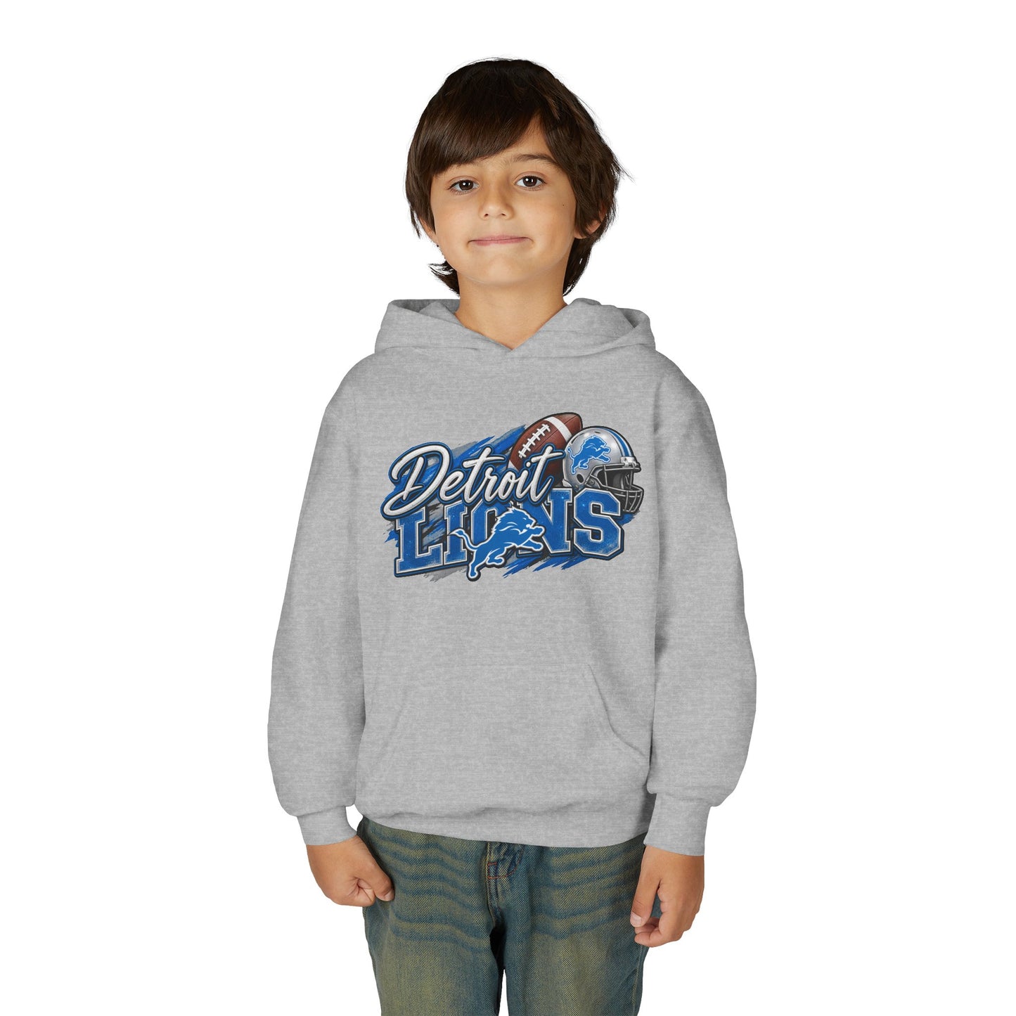 Youth Hoodie — Detroit Lions Football Graphic Pullover