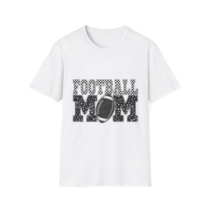 Football Mom T‑Shirt — Vintage Black & White Game Day Tee