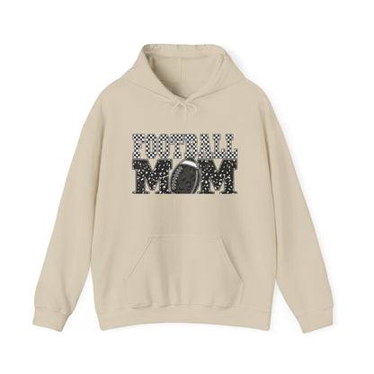 Football Mom Hoodie - Vintage Grunge Football Graphic