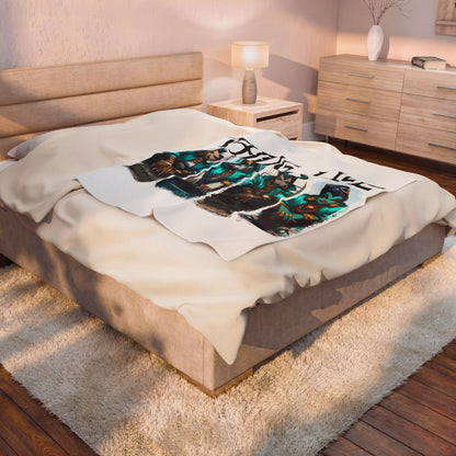 Villainesses Velveteen Plush Blanket — Cozy Graphic Throw for Fans