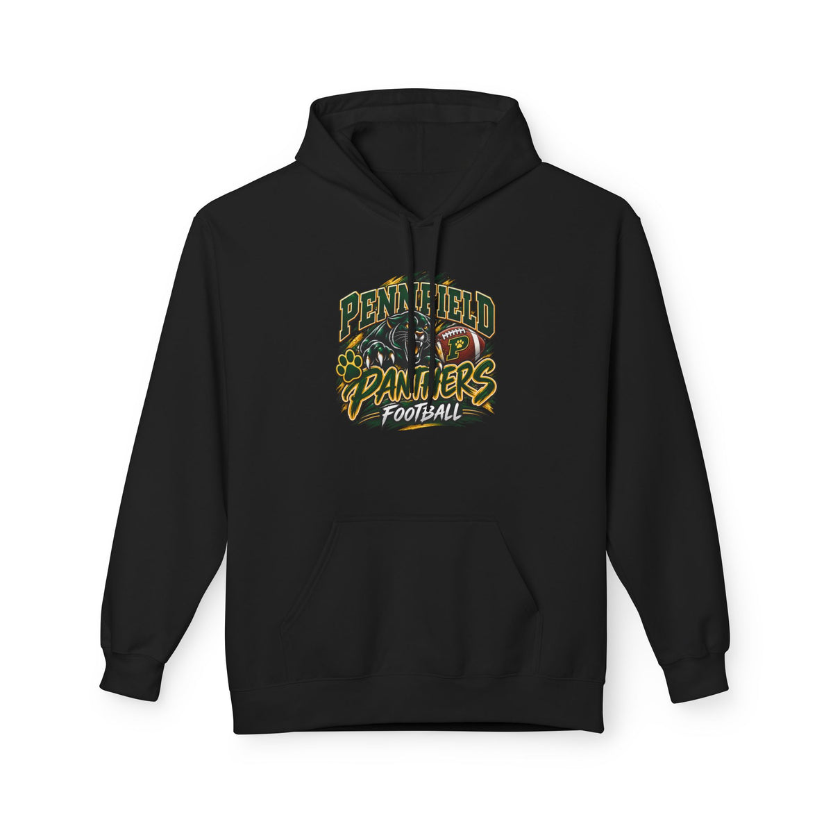 Penfield Panthers Football Hoodie — Camo Team Logo Pullover