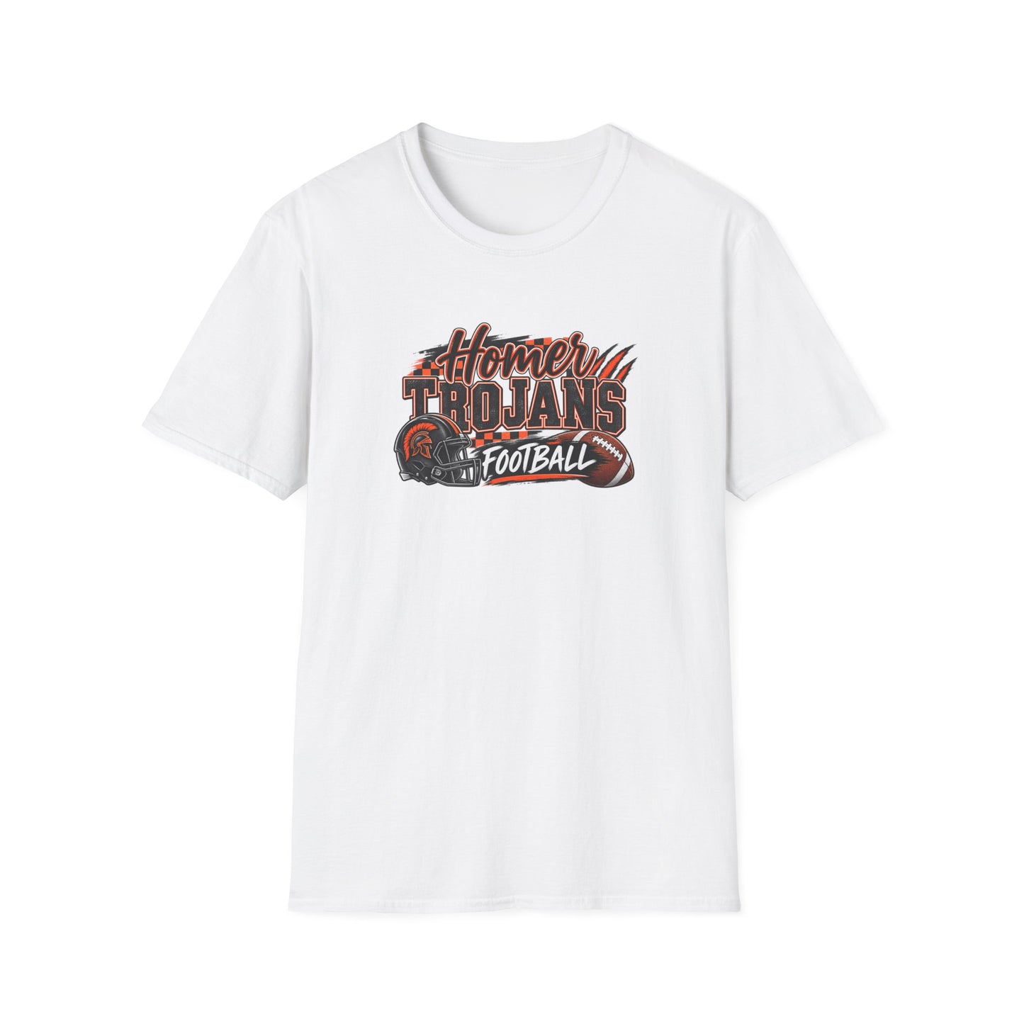 Homer Trojans Football T-Shirt — Vintage Helmet & Claw Logo