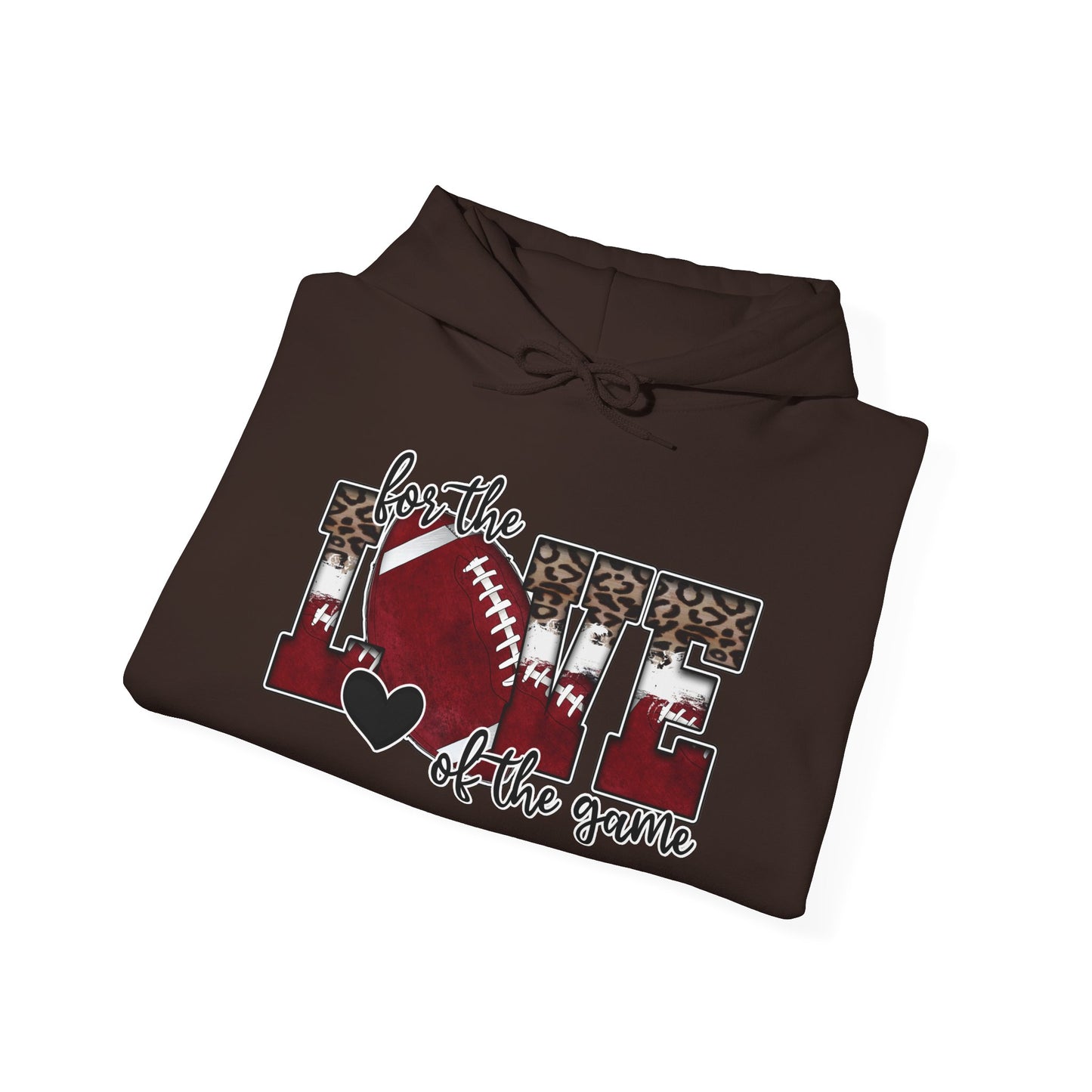 Football Mom Hoodie – "For the Love of the Game" Leopard Print Football Sweatshirt