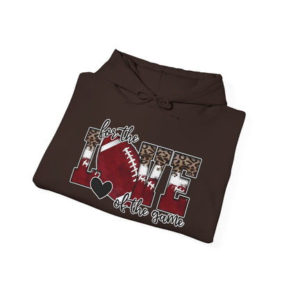 Football Mom Hoodie – "For the Love of the Game" Leopard Print Football Sweatshirt