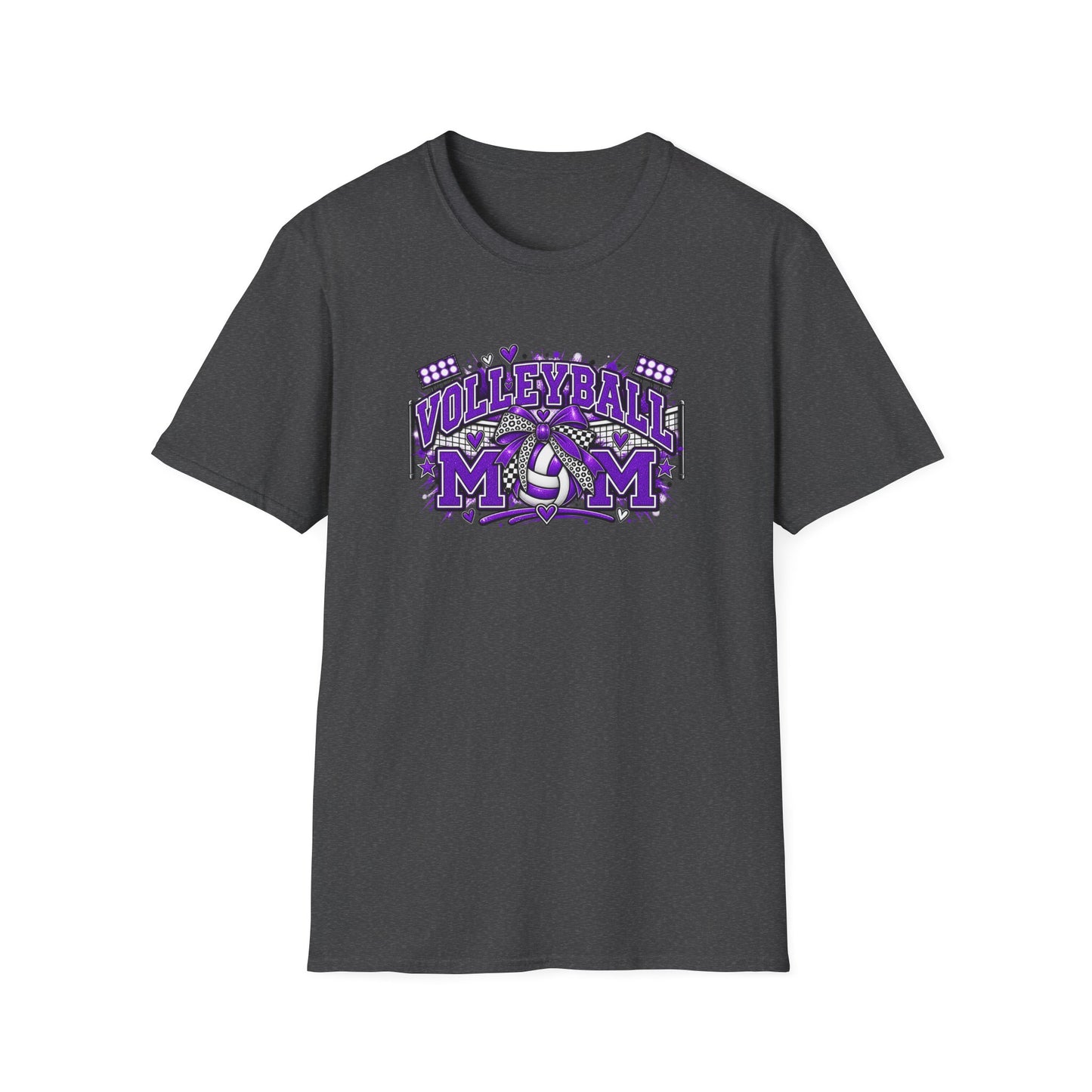 Volleyball Mom T-Shirt — Purple Volleyball Mom Graphic Tee