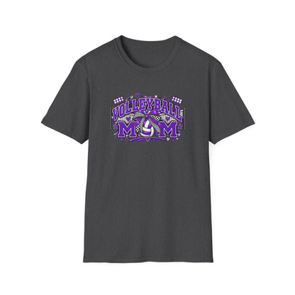 Volleyball Mom T-Shirt — Purple Volleyball Mom Graphic Tee