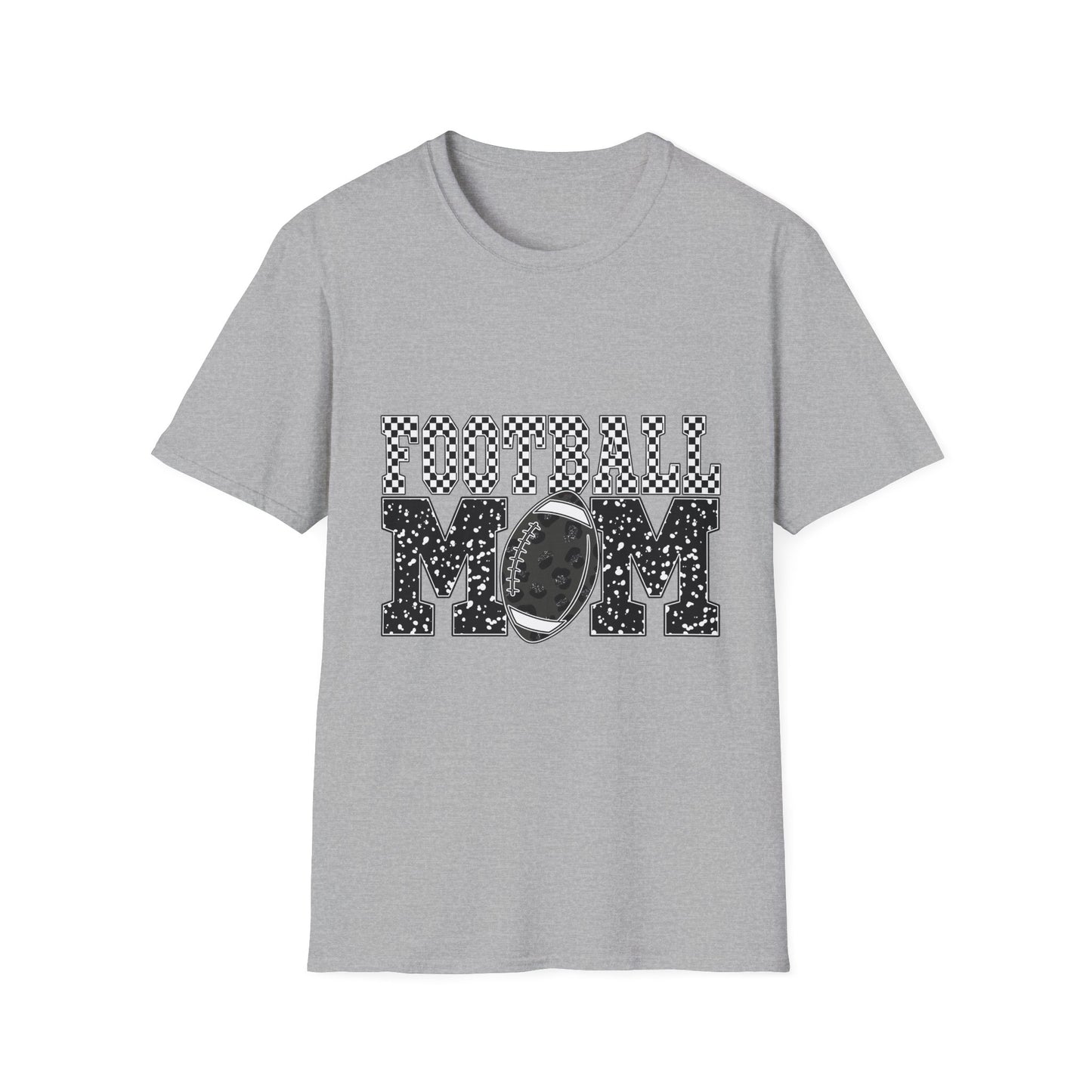 Football Mom T‑Shirt — Vintage Black & White Game Day Tee
