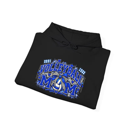 Volleyball Mom Hoodie — Blue Team Spirit Pullover