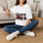 Football Mom Tee — "For the Love of the Game" Leopard Accent