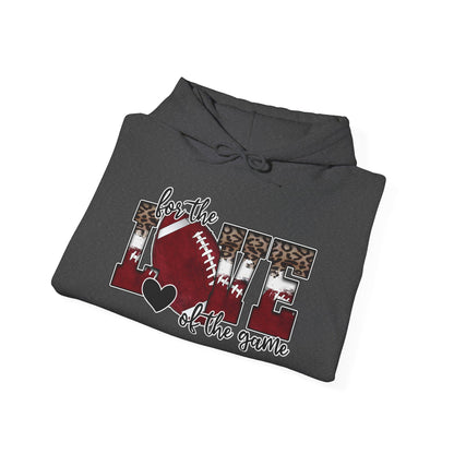Football Mom Hoodie – "For the Love of the Game" Leopard Print Football Sweatshirt