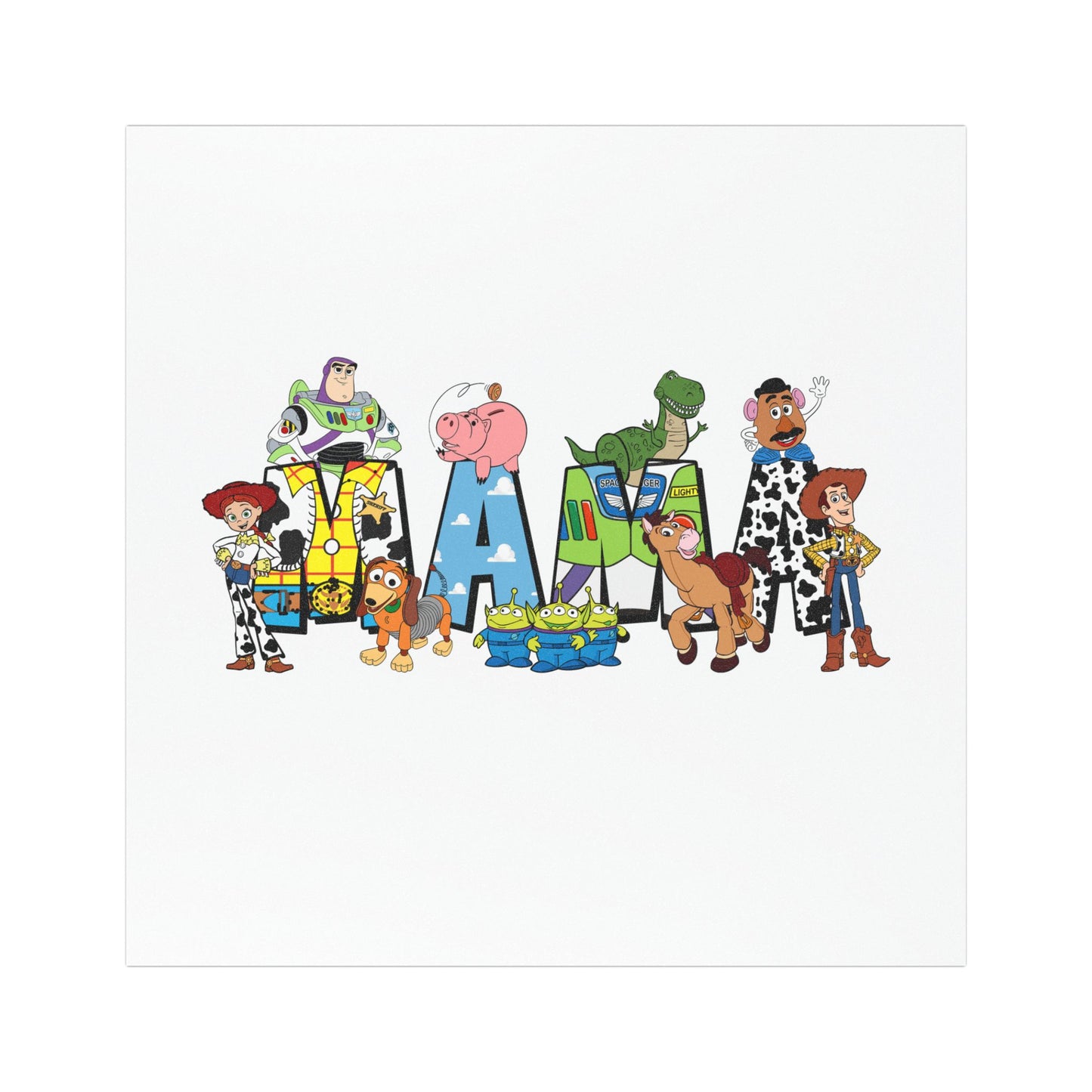 Toy Story Character Name Car Magnet — Personalized Kids Vehicle Decor