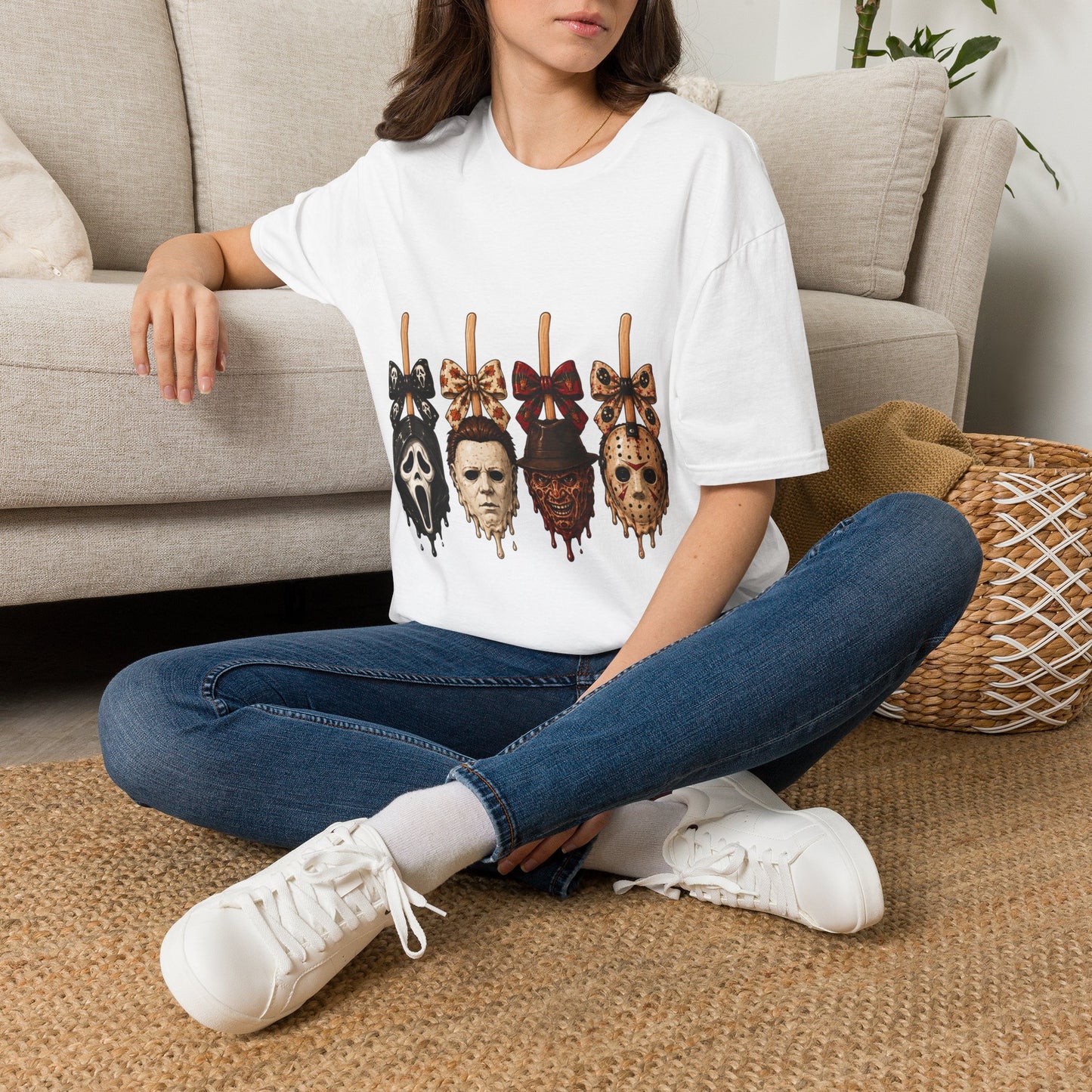 Horror Mask Popsicle T-Shirt — Halloween Thriller Graphic Tee
