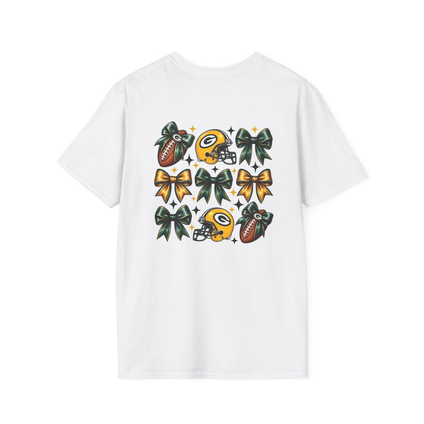 Green Bay Football Bow T-Shirt – Small Chest Logo