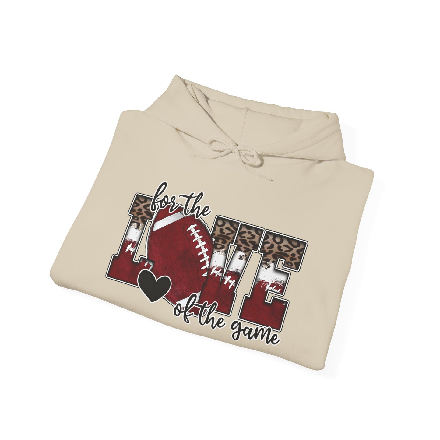 Football Mom Hoodie – "For the Love of the Game" Leopard Print Football Sweatshirt