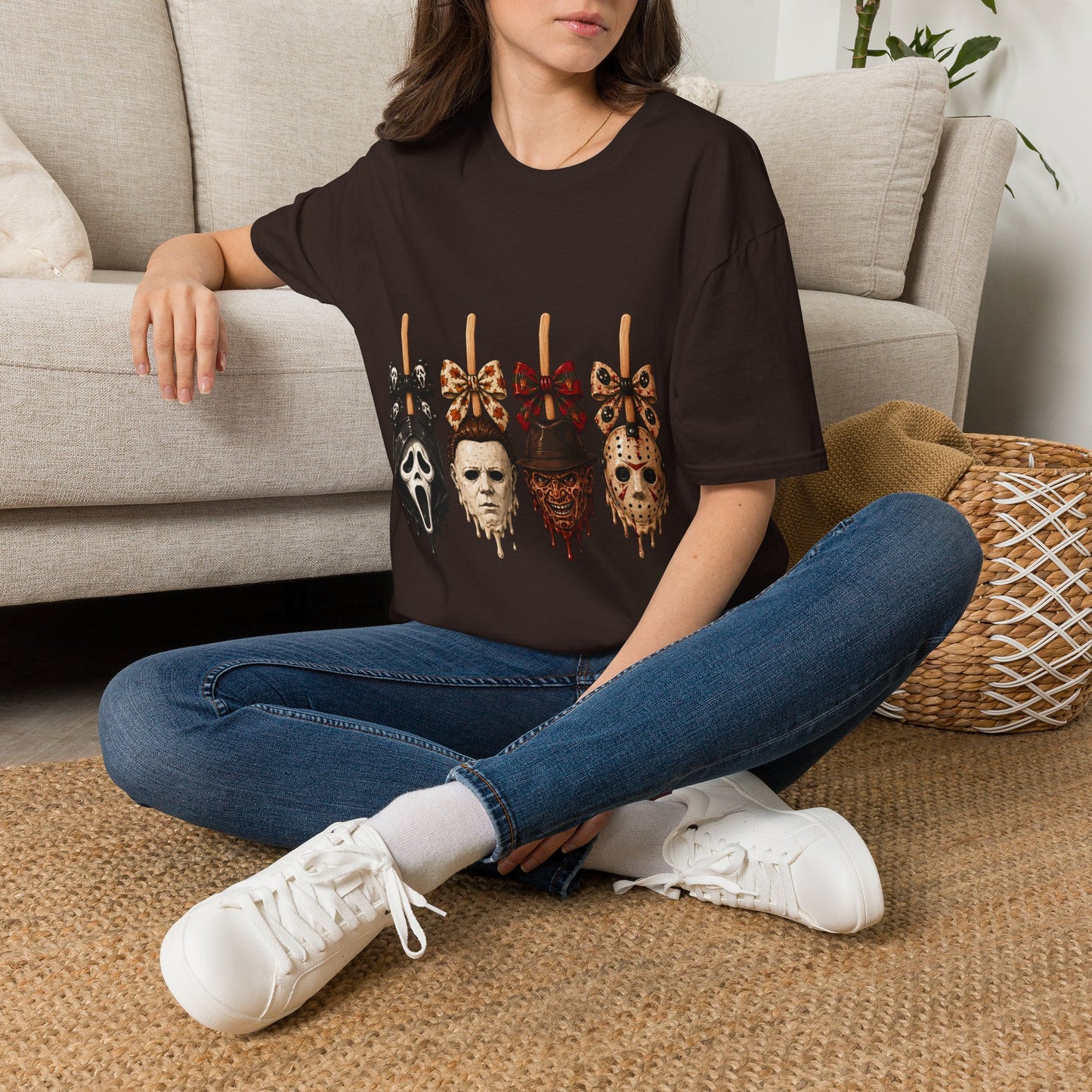 Horror Mask Popsicle T-Shirt — Halloween Thriller Graphic Tee