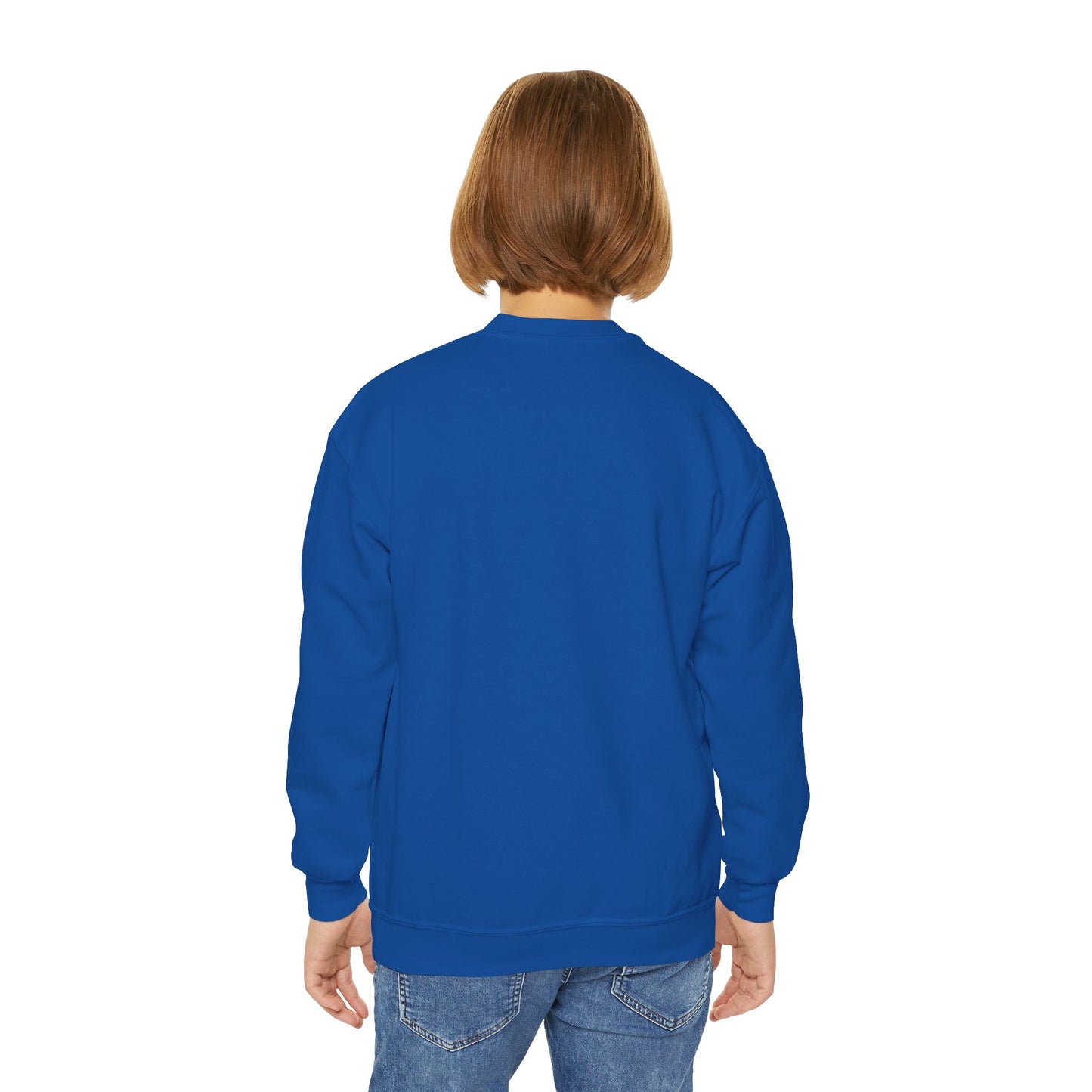 Kids Halloween Cars Crewneck Sweatshirt — Cute Haunted Car Trio Graphic