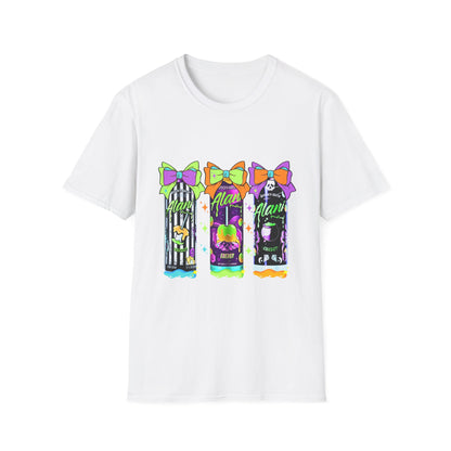 Halloween Ghost Bow T-Shirt — Colorful Trio Graphic Tee