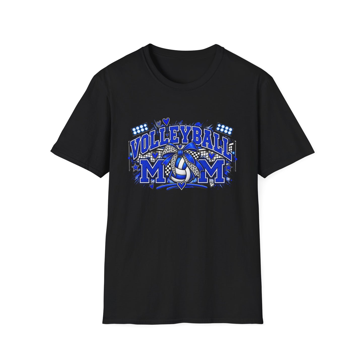 Volleyball Mom T-Shirt — Blue Team Spirit Design