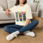 Halloween Ghost Bow T-Shirt — Colorful Trio Graphic Tee