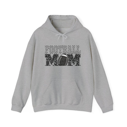 Football Mom Hoodie - Vintage Grunge Football Graphic