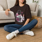 T-Shirt — "F*cking Anxiety" Floral Back Graphic Tee | Mental Health Awareness, Self-Care Gift