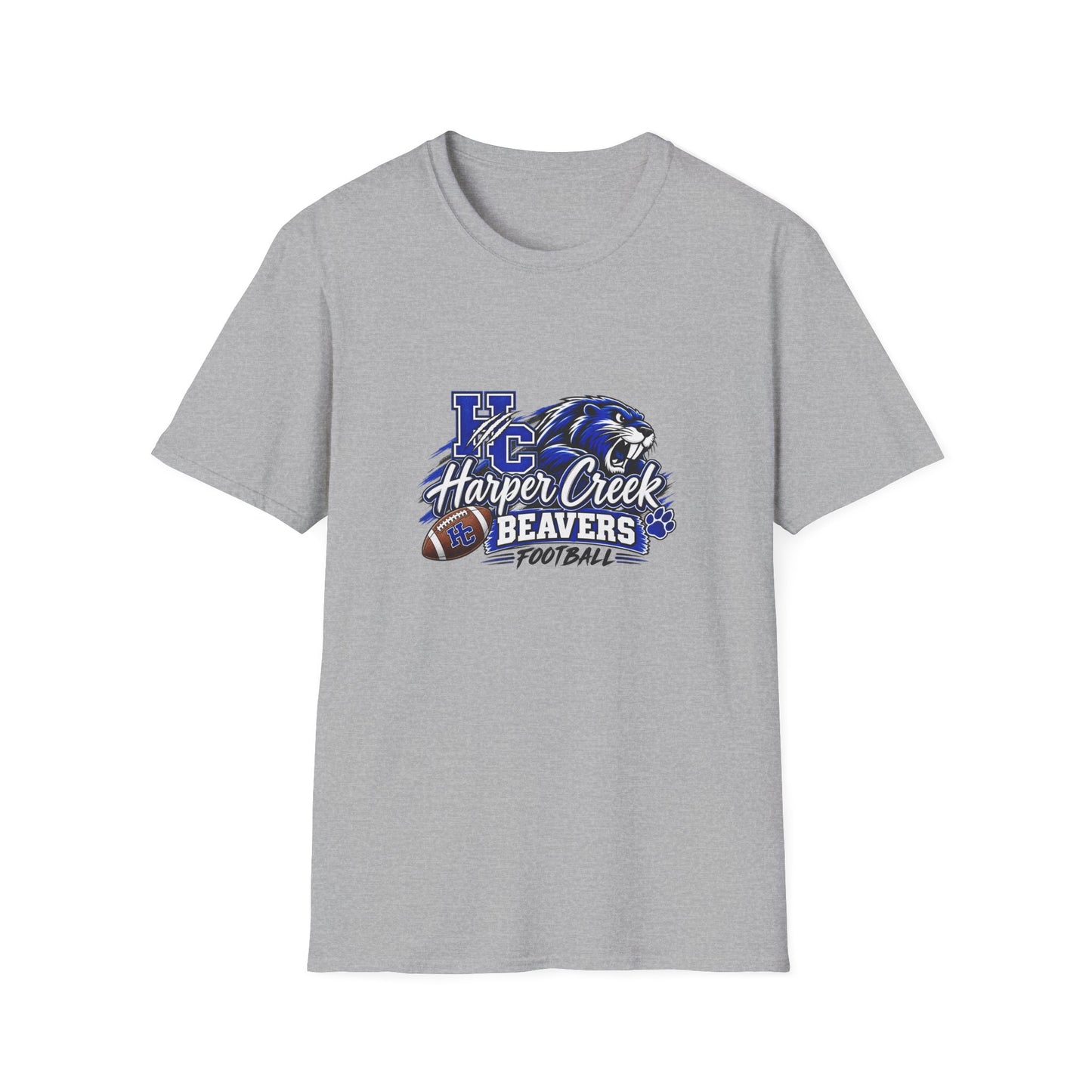 Harper Creek Beavers Football T-Shirt — KC Mascot School Spirit Tee