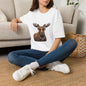 Moose Portrait Tee — Whimsical Moose Wearing Sunglasses & Pearls T-Shirt