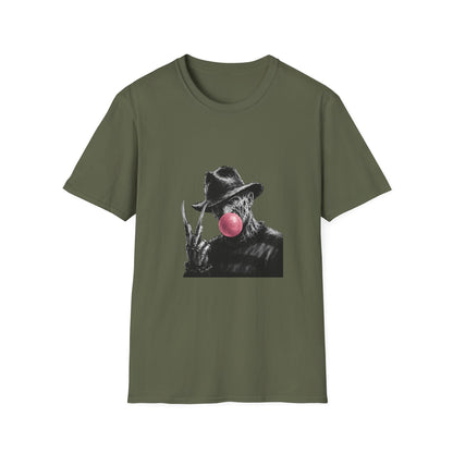 Horror Character Bubblegum T-Shirt — Vintage Freddy-Inspired Graphic Tee