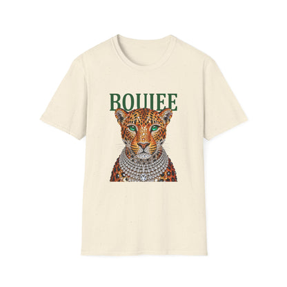 Boujee Leopard T-Shirt — Stylish Women’s Graphic Tee with Jeweled Cat Design