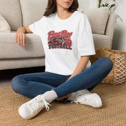 T-Shirt — "Paw Paw Football" Vintage Paw Print & Helmet Team Tee