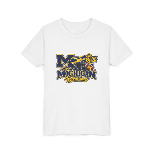 Youth T‑Shirt — Michigan Wolverines 'Go Blue' Football Logo