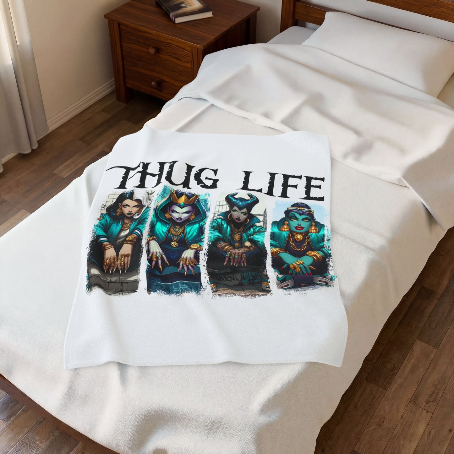 Villainesses Velveteen Plush Blanket — Cozy Graphic Throw for Fans