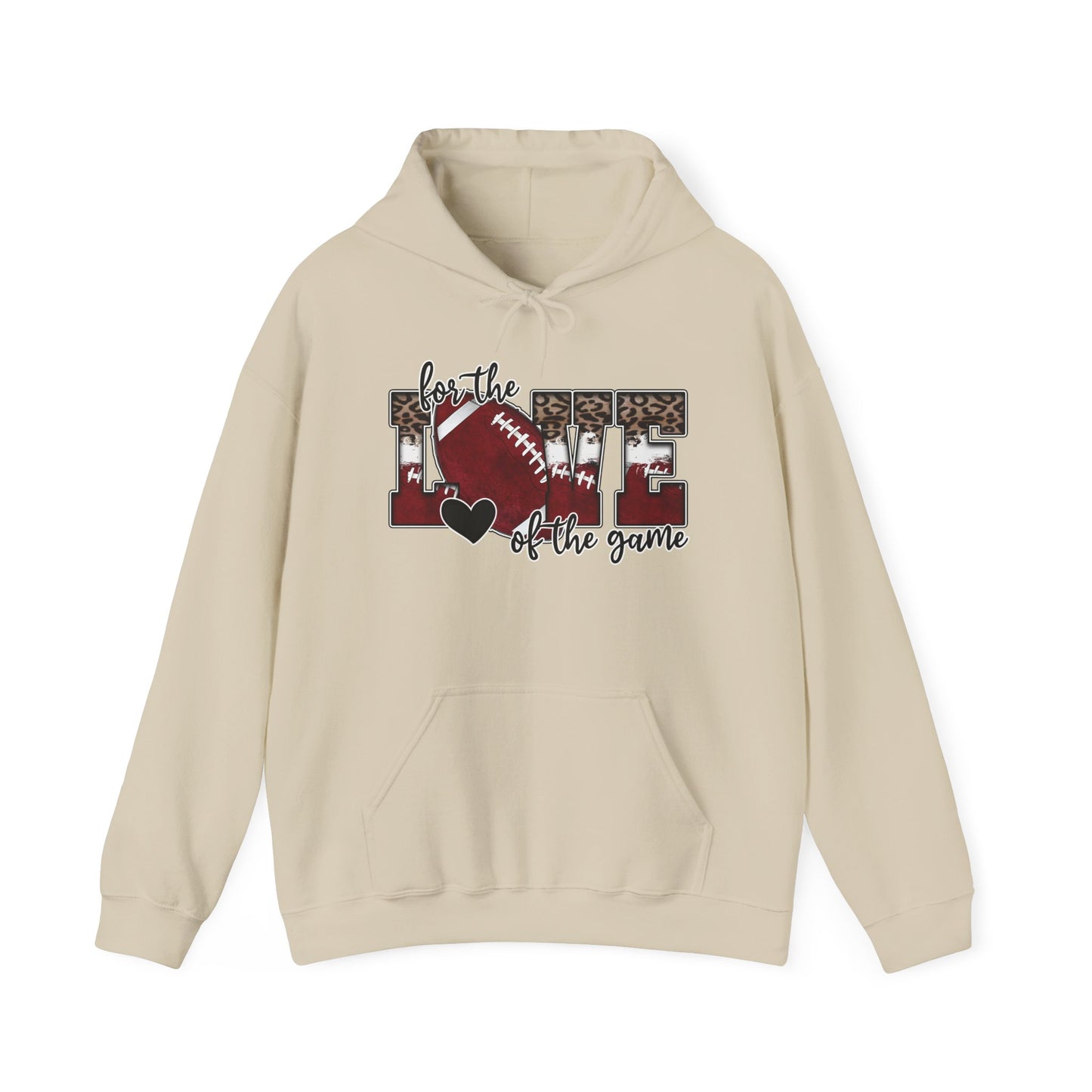Football Mom Hoodie – "For the Love of the Game" Leopard Print Football Sweatshirt
