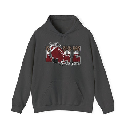 Football Mom Hoodie – "For the Love of the Game" Leopard Print Football Sweatshirt
