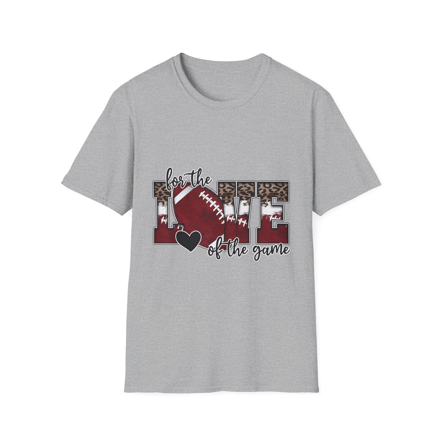 Football Mom Tee — "For the Love of the Game" Leopard Accent