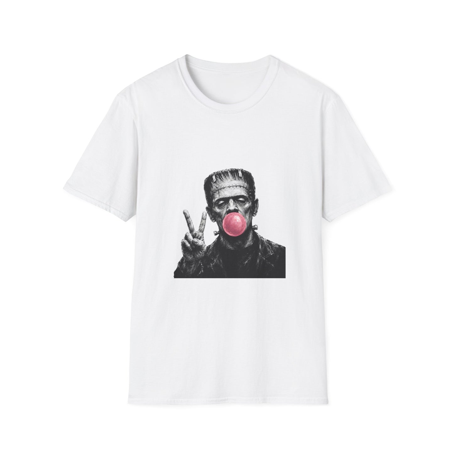 Frankenstein Bubblegum T-Shirt — Funny Retro Monster Graphic Tee
