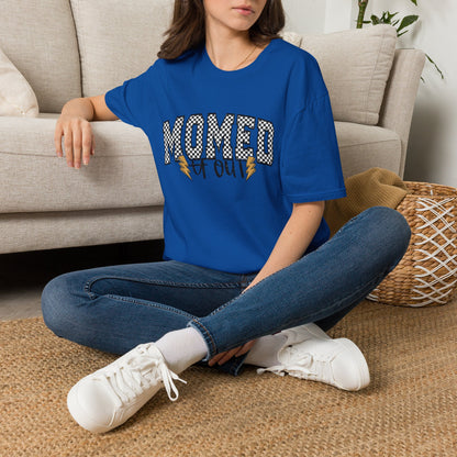 Mom-ed Out T-Shirt — Funny Exhausted Mom Shirt with Lightning Bolts
