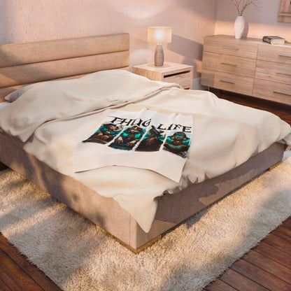 Villainesses Velveteen Plush Blanket — Cozy Graphic Throw for Fans