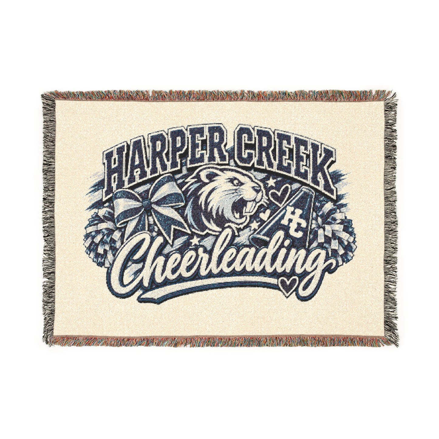 Harper Creek Cheerleading Woven Throw Blanket
